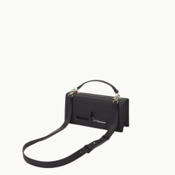 Siyah  Çevirmeli Kilitli Omuz Çantası