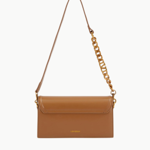 Kahve Kare Kilit Detaylı Omuz Çantası Kahve Kare Kilit Detaylı Omuz Çantası