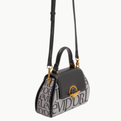 Siyah Kumaş Görünümlü El Çantası